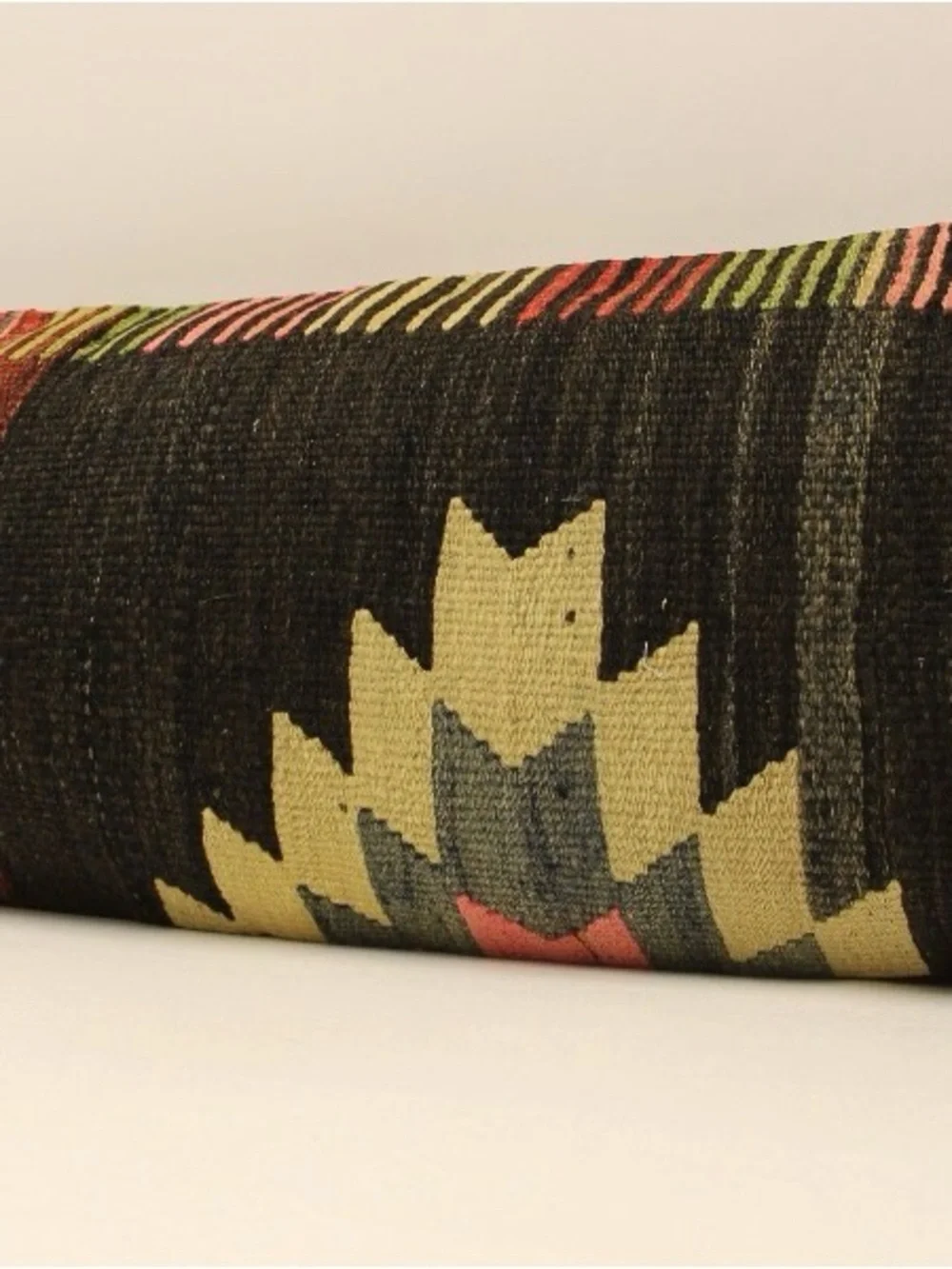 Handwoven Multicolor Kilim Lumbar Body Pillow-cover Cover Only
